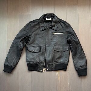 100% Lambskin Leather Jacket Black Women Size S Genuine Leather